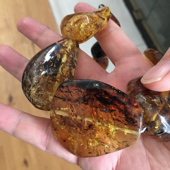 Natural Mexican amber chunky necklace - Picture 4 of 12